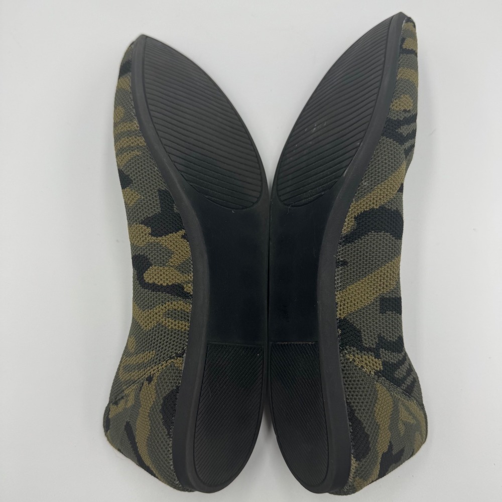 Steven by Steve Madden Rosy Flats Women 10 Green Camo Knit Pointed Toe Shoes - Picture 6 of 7